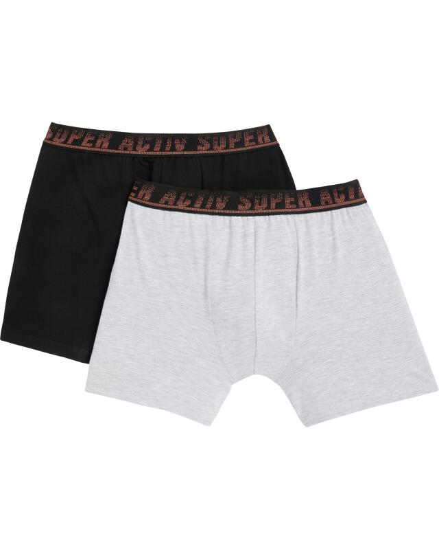بوكسر ريترو للرجال، رمادي مبرقش (KiK Retro Boxershorts (grau melange)) — KiK, منتج ألماني أصلي في المغرب