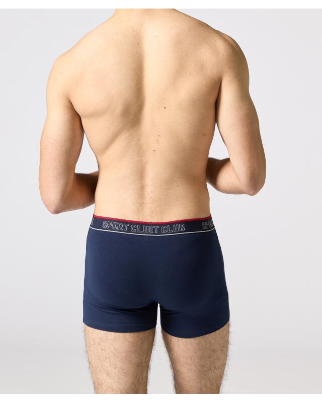 Retro boxer shorts with small print for men, navy (KiK Retro Boxershorts mit kleinem Print (dunkelblau)) — KiK, authentic German product in Morocco
