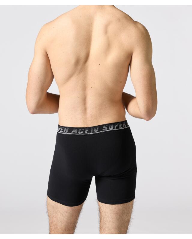Boxers rétro longs homme, noir (KiK Lange Retro Boxershorts (schwarz)) — KiK, produit allemand authentique au Maroc