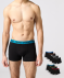 Retro Boxershorts mit Wochentagen schwarz