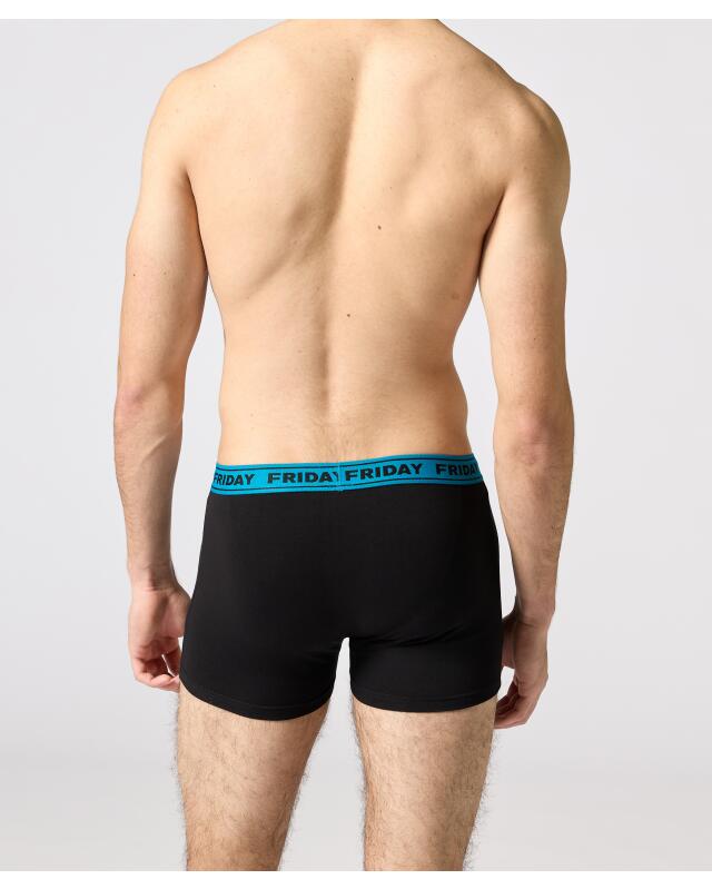 بوكسر ريترو بأيام الأسبوع للرجال، أسود (KiK Retro Boxershorts mit Wochentagen (schwarz)) — KiK, منتج ألماني أصلي في المغرب