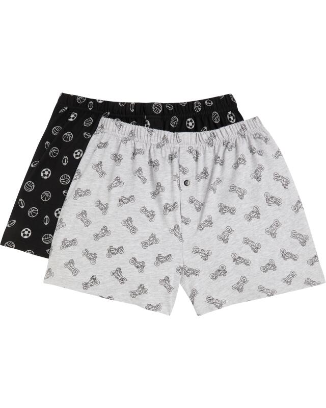 Retro boxer shorts with all-over prints for men, black (KiK Retro Boxershorts mit Allover-Prints (schwarz)) — KiK, authentic German product in Morocco
