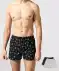 Retro Boxershorts mit Allover-Prints schwarz