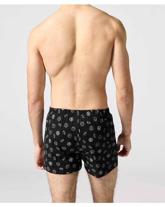 Retro boxer shorts with all-over prints for men, black (KiK Retro Boxershorts mit Allover-Prints (schwarz)) — KiK, authentic German product in Morocco