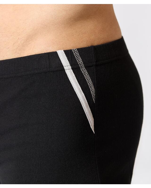 بوكسر ريترو بخياطة متباينة اللون للرجال، أسود (KiK Retro Boxershorts mit Kontrastnaht (schwarz)) — KiK, منتج ألماني أصلي في المغرب