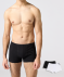 Retro Boxershorts mit Kontrastnaht schwarz