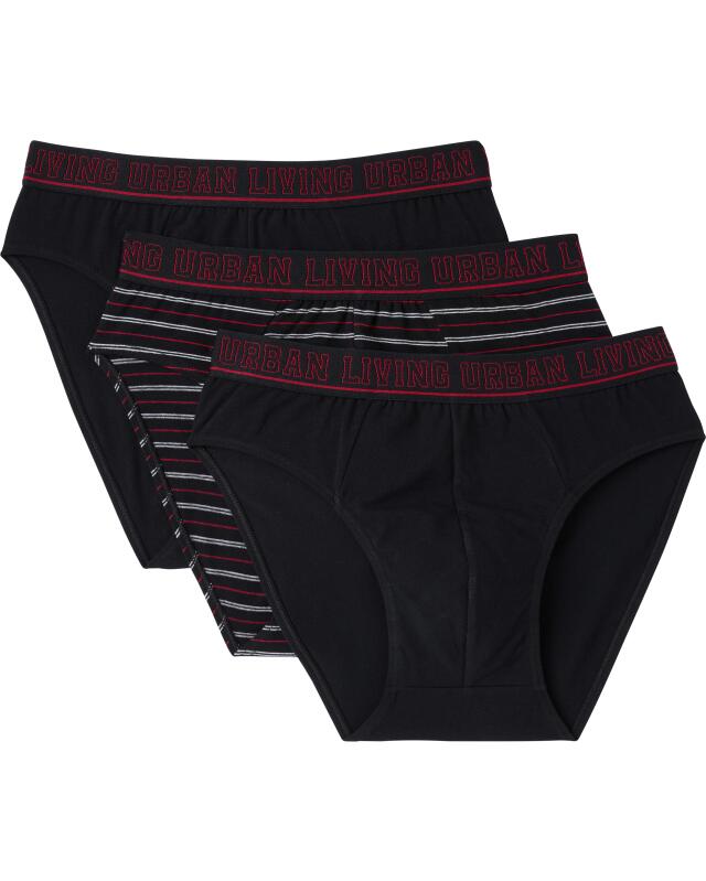 Slips rayés et unis homme, noir (KiK Slips gestreift & uni (schwarz)) — KiK, produit allemand authentique au Maroc