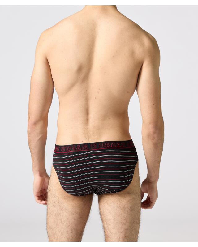 Slips rayés et unis homme, noir (KiK Slips gestreift & uni (schwarz)) — KiK, produit allemand authentique au Maroc