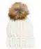 Mütze mit Zopfmuster offwhite
