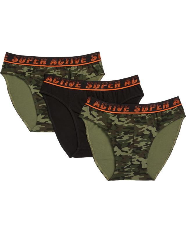 سراويل داخلية بنقشة التمويه للرجال، أسود (KiK Slips Camouflage (schwarz)) — KiK, منتج ألماني أصلي في المغرب