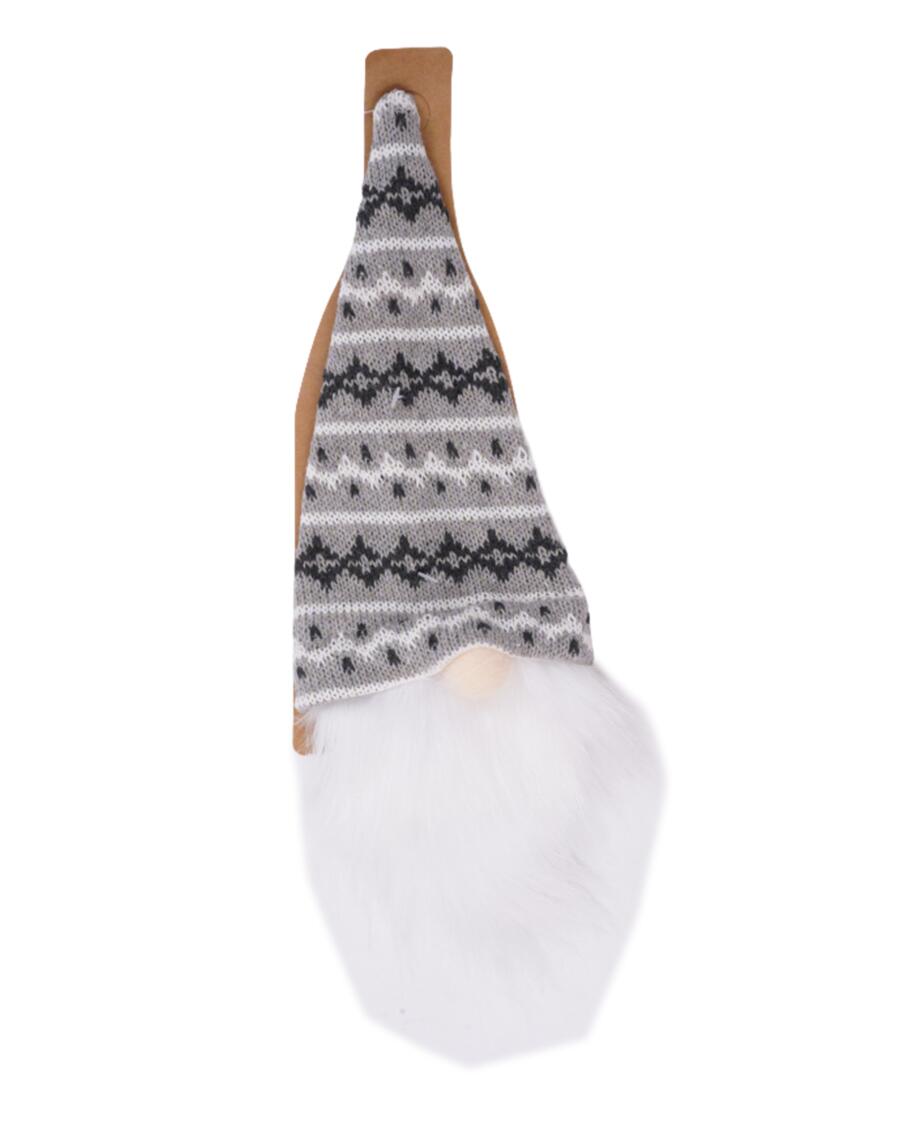 Flessenhoes Kerst grijs/wit