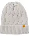 Strickmütze mit Zopfmuster grau melange