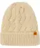 Strickmütze mit Zopfmuster naturfarben
