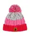 Muts met ponpom neon pink