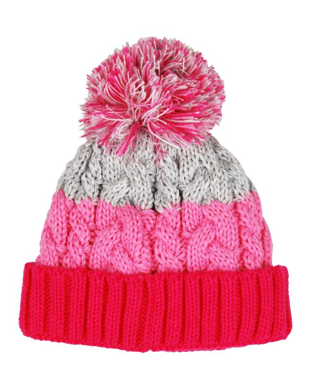 Bonnet à pompon garçon, rose fluo (KiK Mütze mit Bommel (neon pink)) — KiK, produit allemand authentique au Maroc