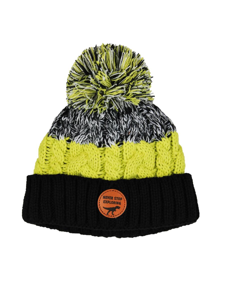 Mütze mit Bommel limette