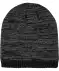 Jacquard muts zwart/grijs