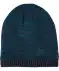 Jacquard muts donkerblauw/turquoise
