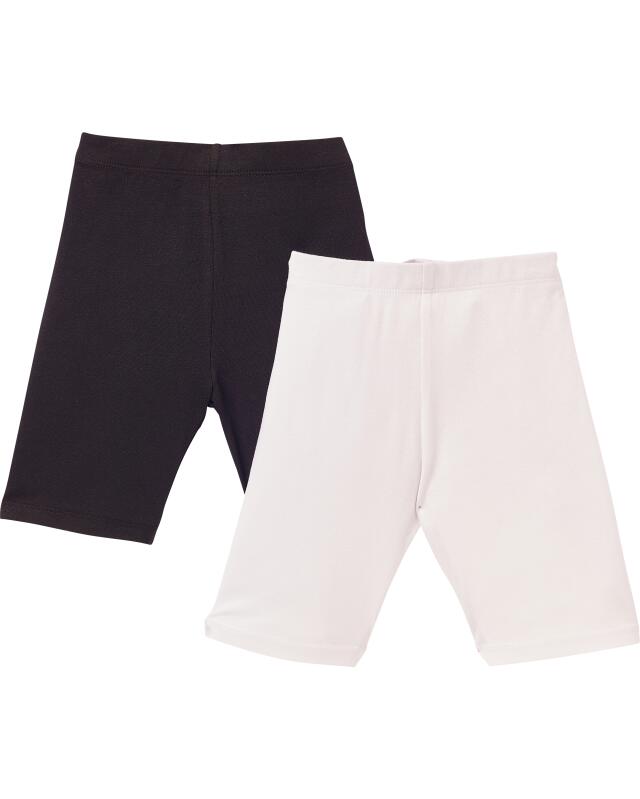 شورت دراجة أساسي للبنات، أسود/أبيض (KiK Basic Radlershorts (schwarz/weiß)) — KiK, منتج ألماني أصلي في المغرب