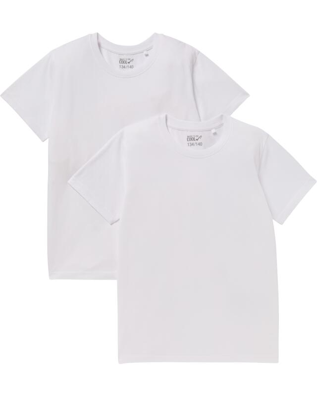 Basic T-shirts for girls, white/white (KiK Basic T-Shirts (weiß/weiß)) — KiK, authentic German product in Morocco