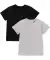 Basic T-shirts zwart/grijs gemeleerd