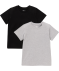 Camisetas básicas negro/gris jaspeado