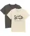 T-Shirts Schriftzüge Beige