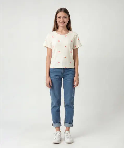 Kinder T-shirt met hartjes