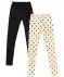 Leggings Punkte offwhite/schwarz