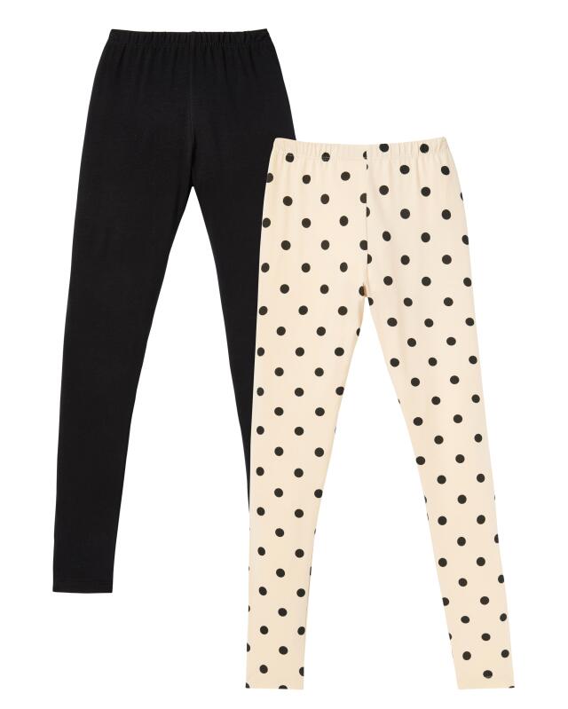 ليجن منقط للبنات، أبيض كسري/أسود (KiK Leggings Punkte (offwhite/schwarz)) — KiK, منتج ألماني أصلي في المغرب