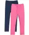 Kinder legging met kant roze/donkerblauw
