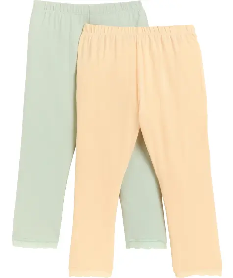 Leggings mit Spitzensaum