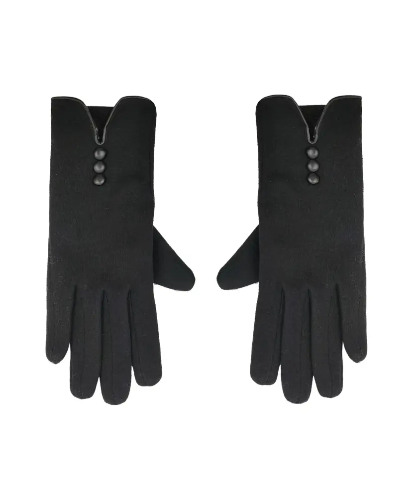 Elegante Fleece-Handschuhe fr Damen, schwarz