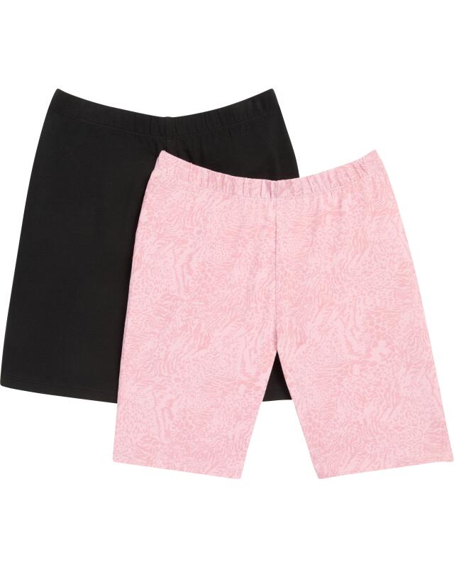 شورتات دراجة بنقشة الحيوانات للبنات، بنفسجي/أسود (KiK Radlerhosen Animal-Print (lila/schwarz)) — KiK, منتج ألماني أصلي في المغرب