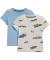 T-Shirts mit Rennwagen offwhite/hellblau