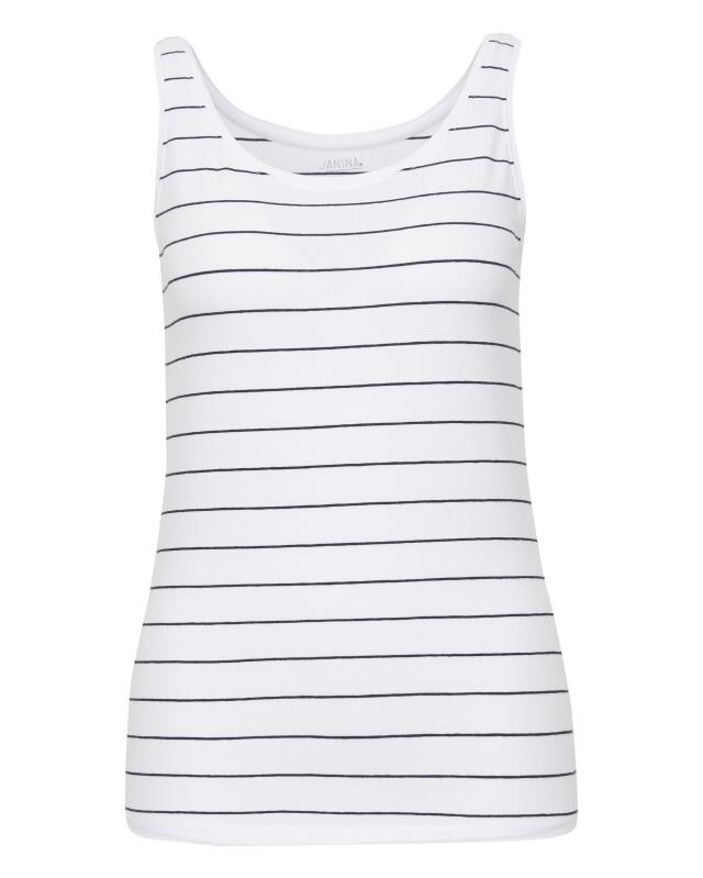 تانك توب مخطط للنساء، أبيض/أسود (KiK Gestreiftes Tanktop (weiß/schwarz)) — KiK, منتج ألماني أصلي في المغرب