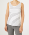 Gestreiftes Tanktop weiß/schwarz
