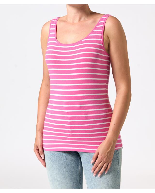 تانك توب مخطط للنساء، وردي/أبيض (KiK Gestreiftes Tanktop (rosa/weiß)) — KiK, منتج ألماني أصلي في المغرب