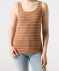 Gestreepte tanktop bruin/wit
