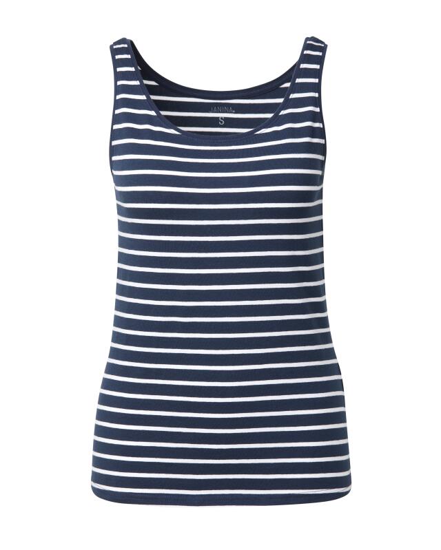 تانك توب مخطط للنساء، كحلي/أبيض (KiK Gestreiftes Tanktop (dunkelblau/weiß)) — KiK, منتج ألماني أصلي في المغرب