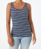 Top w paski ciemnoniebieski/biały