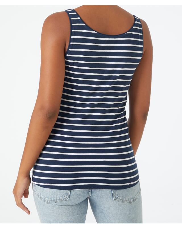 تانك توب مخطط للنساء، كحلي/أبيض (KiK Gestreiftes Tanktop (dunkelblau/weiß)) — KiK, منتج ألماني أصلي في المغرب