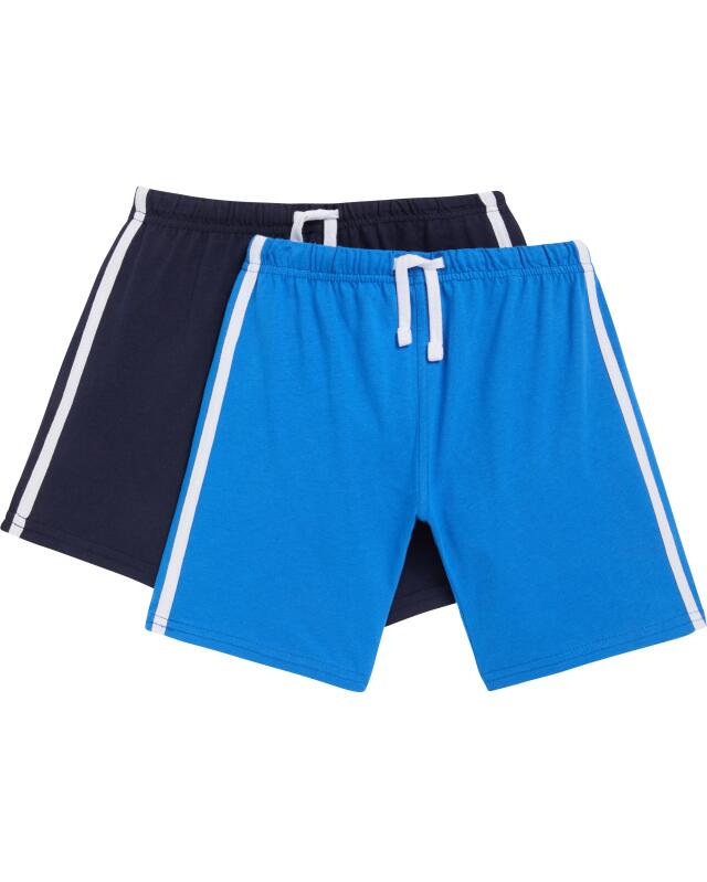 Shorts with side stripes for boys, navy/blue (KiK Shorts mit Seitenstreifen (dunkelblau/blau)) — KiK, authentic German product in Morocco