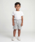 Shorts mit Streifen schwarz/grau melange