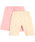Kinder fietsbroek met bloemen roze/naturel