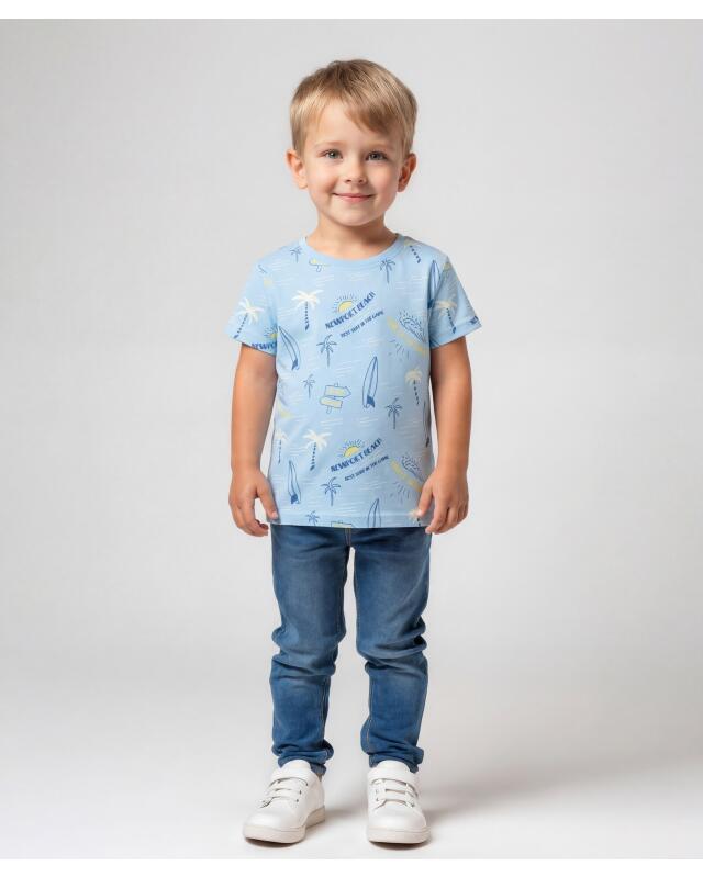 تيشيرتات من القطن للأولاد، أزرق فاتح (KiK T-Shirts aus Baumwolle (hellblau)) — KiK, منتج ألماني أصلي في المغرب