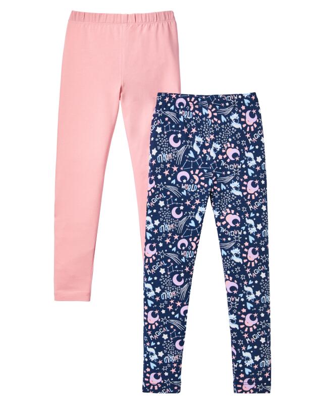 ليجن للبنات، فوشيا/كحلي مطبوع (KiK Leggings (pink/dunkelblau bedruckt)) — KiK, منتج ألماني أصلي في المغرب
