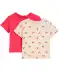 Kinder T-shirts met schulpranden koraal