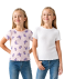 T-Shirts mit Wellenkanten rosa/weiß
