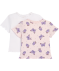 T-Shirts mit Wellenkanten rosa/weiß
